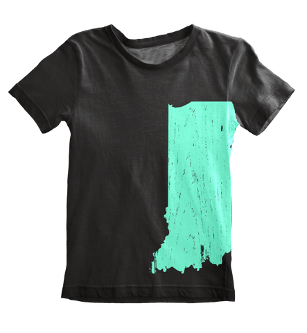 Men's Black w/ Mint Hoosier State Shirt