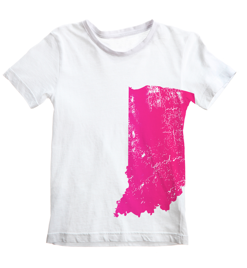 Men's White w/ Pink Hoosier State Shirt