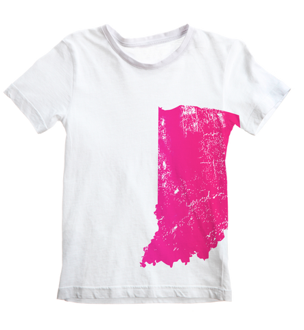 Men's White w/ Pink Hoosier State Shirt