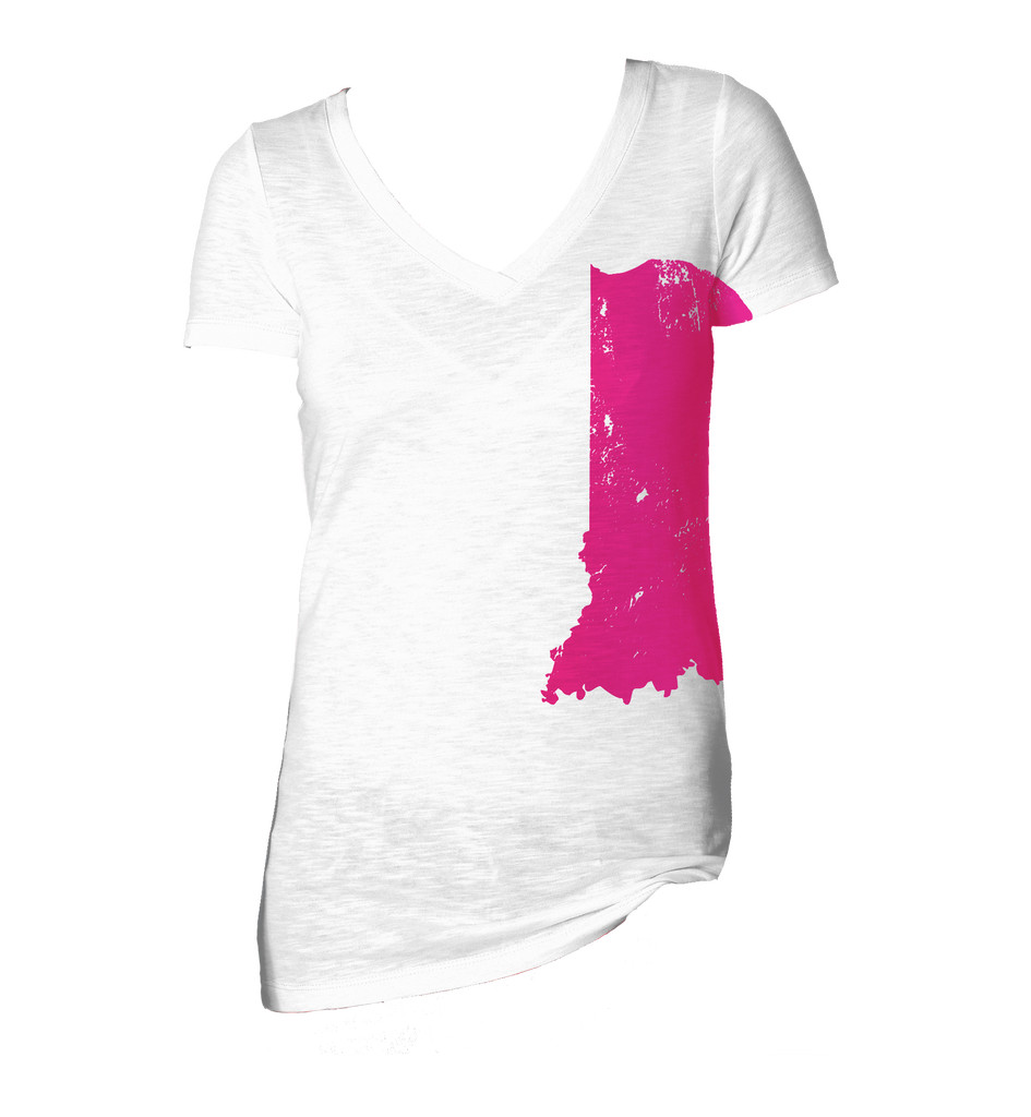 Women's White w/ Pink Hoosier State Shirt